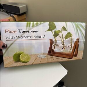 Wooden Plant Terrarium with Stand